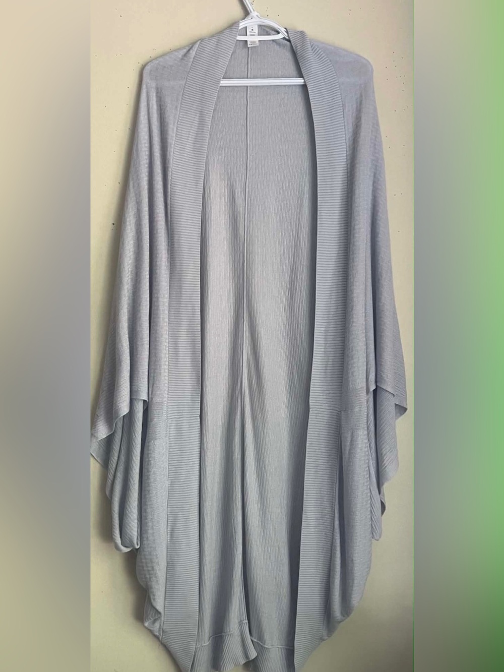 lululemon athletica Light Gray Draped Open-Front Cardigan